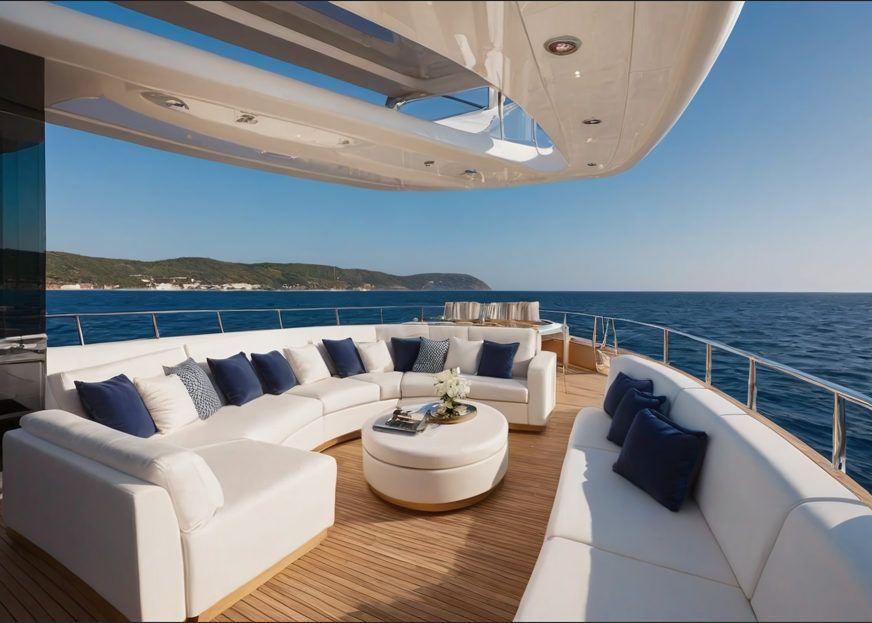 Clean Yacht Seating Area