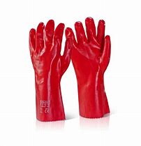 Red PVC Fuel Gloves Size 10