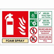 IMO Sign Fire Extinguisher Foam Rigid Pvc 15x10