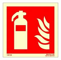 IMO Sign Fire Extinguisher Rigid Pvc 5x5cm