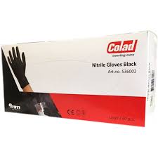 Colad Nitrile Gloves Black (x60)