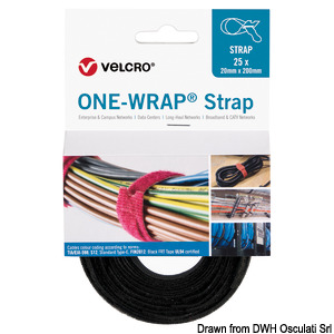 One-Wrap Velcro Straps 25 x 20mmx200mm
