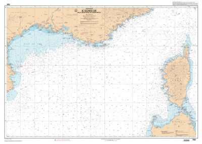 Shom Chart Flat 7507 Golf Du Lion/ Bouches De Bonifacio
