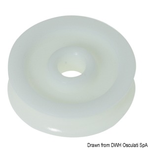 Delrin Pulley 28 mm For Lines Ø 10 mm White