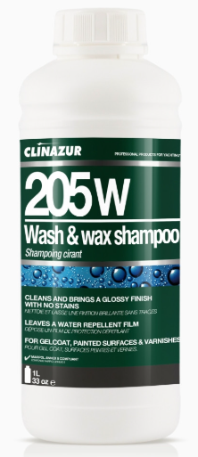 ClinAzur 205W Wash and Wax Shampoo 1L