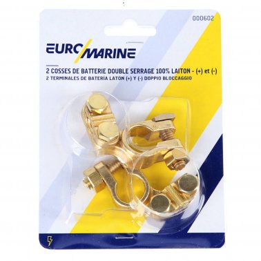 Euromarine Battery Terminals Brass Twin Connection