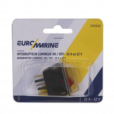 Euromarine Switch With Indicator Light 15 AT 12V