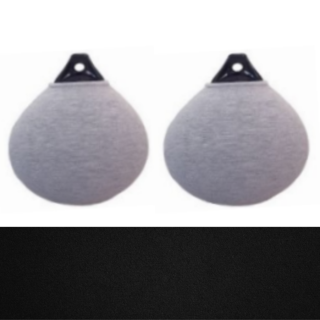 Fendress Acrylic Fender Round Cover Simple Thickness 47x59 Black (Pair)