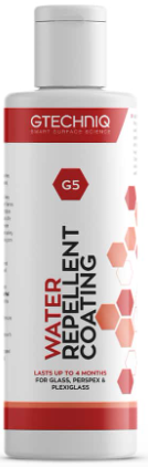 Gtechniq G5 Water Repellent Coating For Glass & Perspex 100ml
