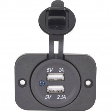 Euromarine Double USB Socket In Built-in Panel