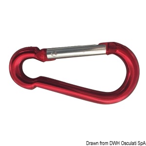 Carabiner Hook Red Alloy 60mm