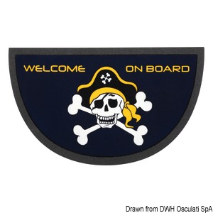 Door Mat Semi Circular Pirate 40x68cm