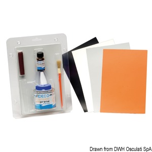 Adeco Neoprene Inflatable Boat Repair Kit Grey