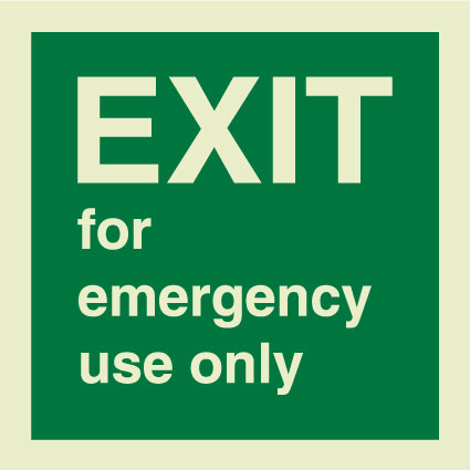 IMO Sign - Emergency Exit Sign 150x150mm