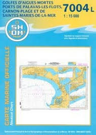 Shom Chart Folded 7004L Golfe D'Aigues-Mortes, France