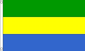 Flag Printed Gabon 18"x12" (46x30)
