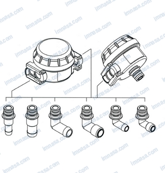 Johnson Water Filter Connection Set 3/4''+1/2''