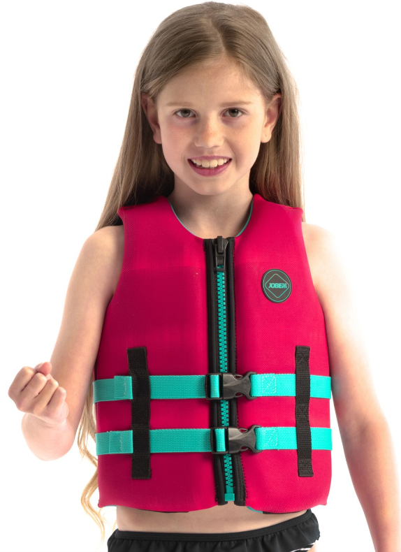 Jobe Neoprene Life Vest Kids Hot Pink 116 - UK Size 6