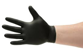 Gloves Vinyl/Nitrile Non-Powdered Gloves Black Size M