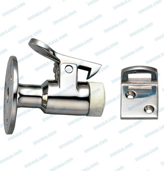 Door Stopper + Catch Stainless Straight