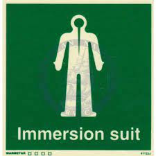 IMO Sign Immersion Suit-With Text-PVC Rigid 5x5cm