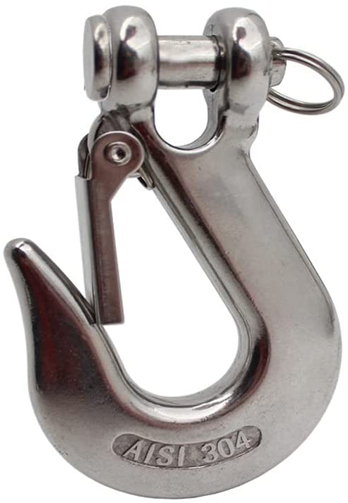 Trpambvia Stainless Steel Swivel Lifting Hook With Safety Clip SW 3000lbs