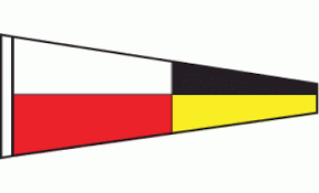 Flag Number 9 Code 25x90cm