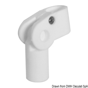 Bimini Pole Hinge-22mm-White Nylon-46.625.06