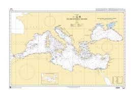 Shom Chart Flat 7081-CA Mediterranean And Black Sea
