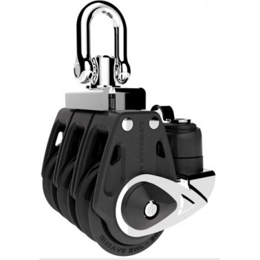 LEWMAR POULIE CONTROL 30mm TRIPLE + RINGOT + CLEAT (Cordage 8mm)