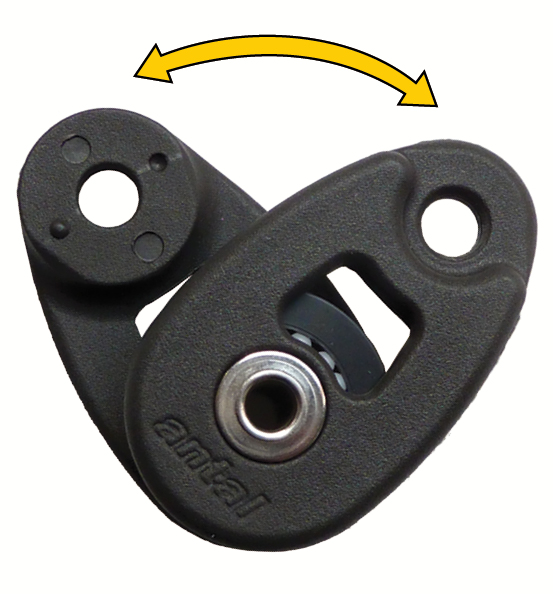 Antal Opening Snatch Block Black Diam:32mm Max Rope: 8mm