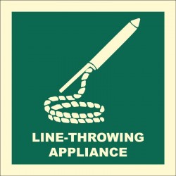 IMO Sign Line-Throwing Appliance-Adhesive Backed 5x5cm