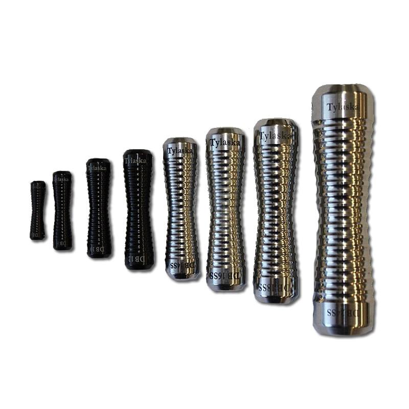 TYLASKA BLACK ALLOY DOG BONES  8 mm (ROPE SIZE 4;5mm)