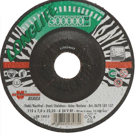 Wurth Grinding Disc Long-Life 125x7x22mm