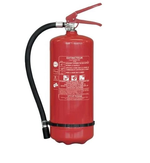 ANAF Fire Extinguisher Powder 6Kg English/French Class ABC  EN3/NF , MED 96/98 ECapproved