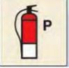IMO Sign - Powder Extinguisher - PV - 15x15cm