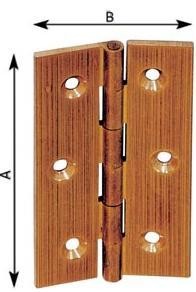 Hinge Brass 40x40mm Toplicht