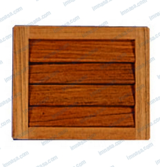 Grille Aeration Teak 15x15cm