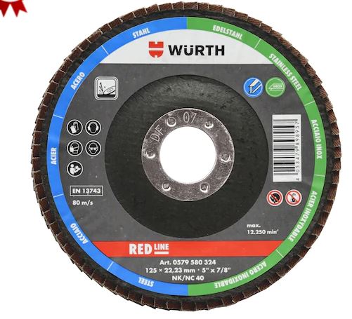 Wurth Red Line Disc 125x22.23mm GR40