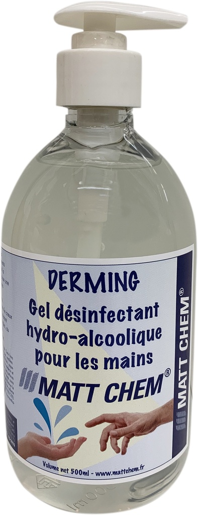 MattChem DERMING (500ml) - Hydroalcoholic Hand Sanitizer Gel