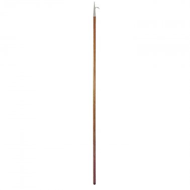 Wood Boat Hook Chrome Head 2m