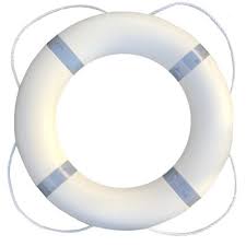 Life Ring White 24''/57cm-W/Reflective Tape