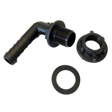 Water Tank Fitting 90*-10mm Thread x 12mm Barb