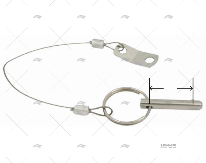 Quick Release Pin D6mm With Cable + Plate