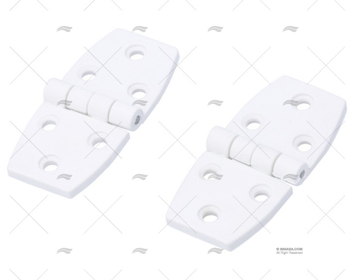 Hinge White Plastic 73x34.9mm