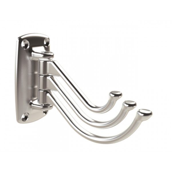FS Coat Hanger 3 Foldable Hooks Chromed Brass FS205A.C