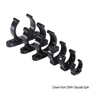 Nylon Clip Black Single Screw 25mm