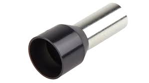 RS Insulated Crimp Bootlace Ferrule 16mm Pin Length, 7.9mm Pin Diameter, 25mm² Wire Size, Black