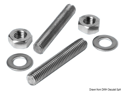 Osculati Stud Kit For Cleats SS 14x100mm