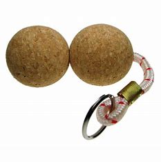 Key Ring Cork Ball Double